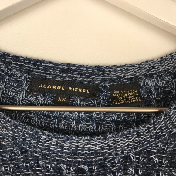 Jeanne Pierre Navy Knit Crew Neck Sweater - Picture 3 of 10